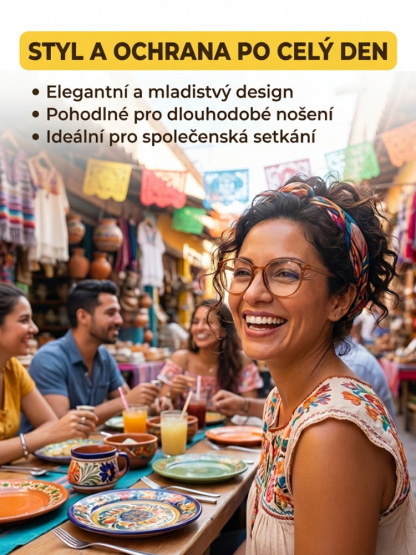 Moderní bifokální brýle proti únavě očí, omlazující vzhled