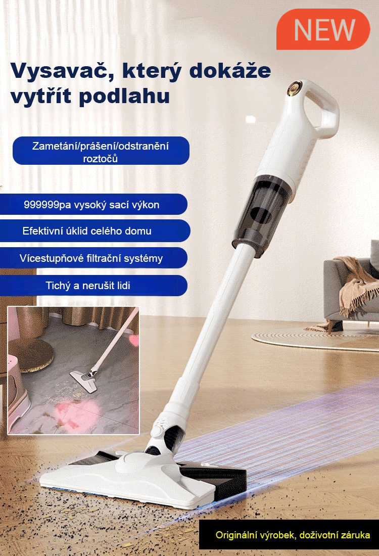 JS-【Bezdrátová integrace sání a vytírání】 stroj na odstraňování roztočů a vakuové vytírání