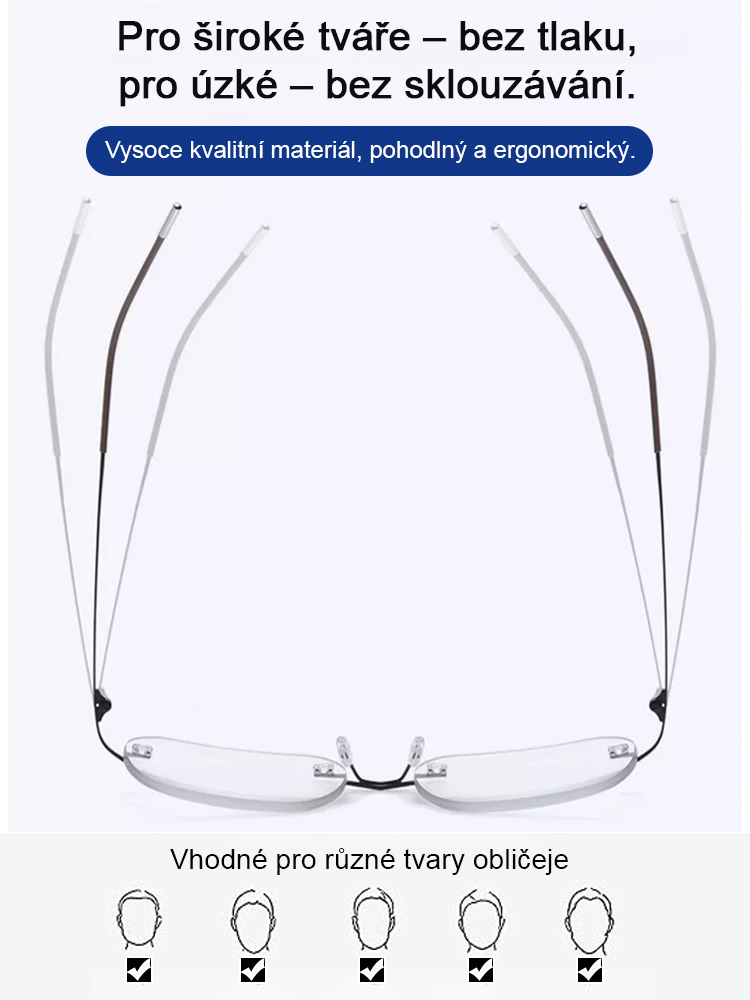 Čočky Eterlens – Samozatmavovací bezrámové multifokální brýle pro dámy a pány