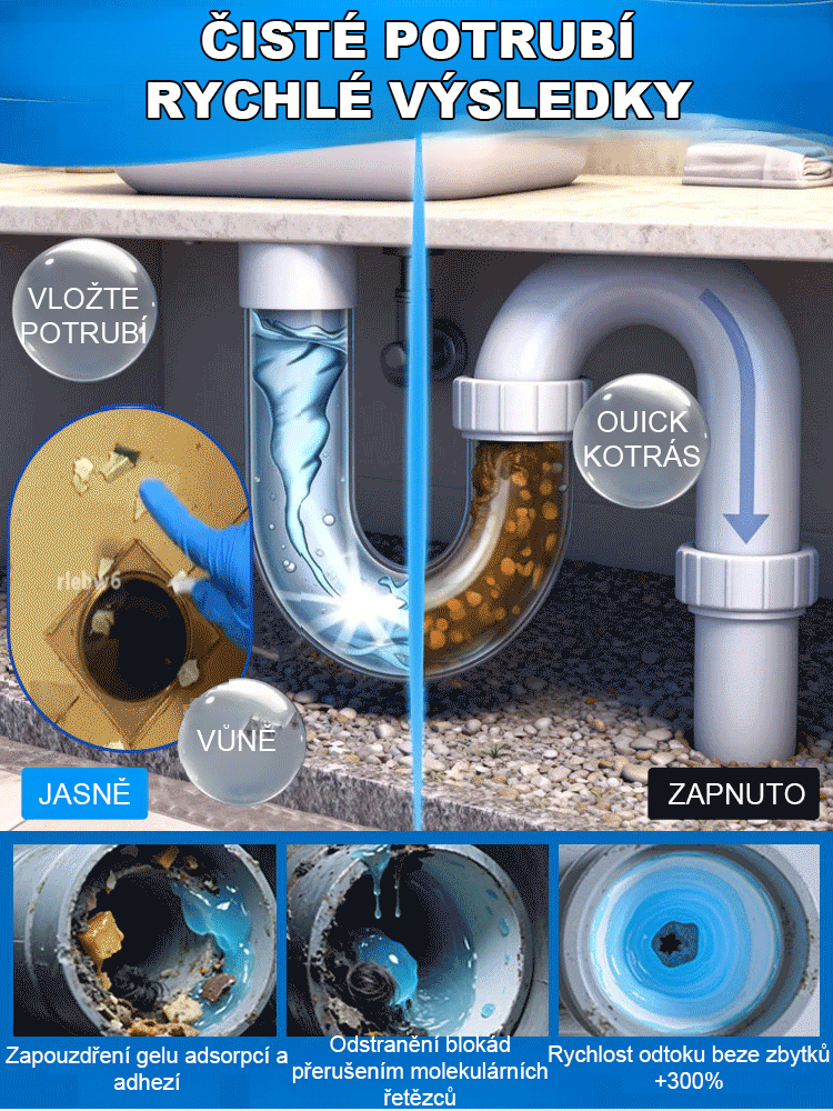 ?【Účinný čistič odpadů】 vám přináší rychlé, snadné a super efektivní čištění odpadů!