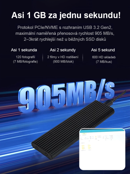 16TB Velkokapacitní Type-C přenosný mini SSD