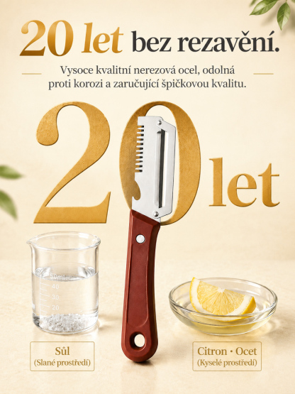 Multifunkční nerezová škrabka 3v1 | Dlouhotrvající ostrost-50%