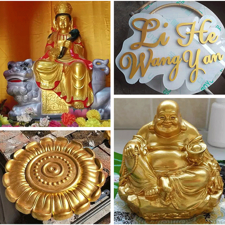 More dazzling than gold, this water-based polymer gold powder paint shines brilliantly and exudes luxury! 