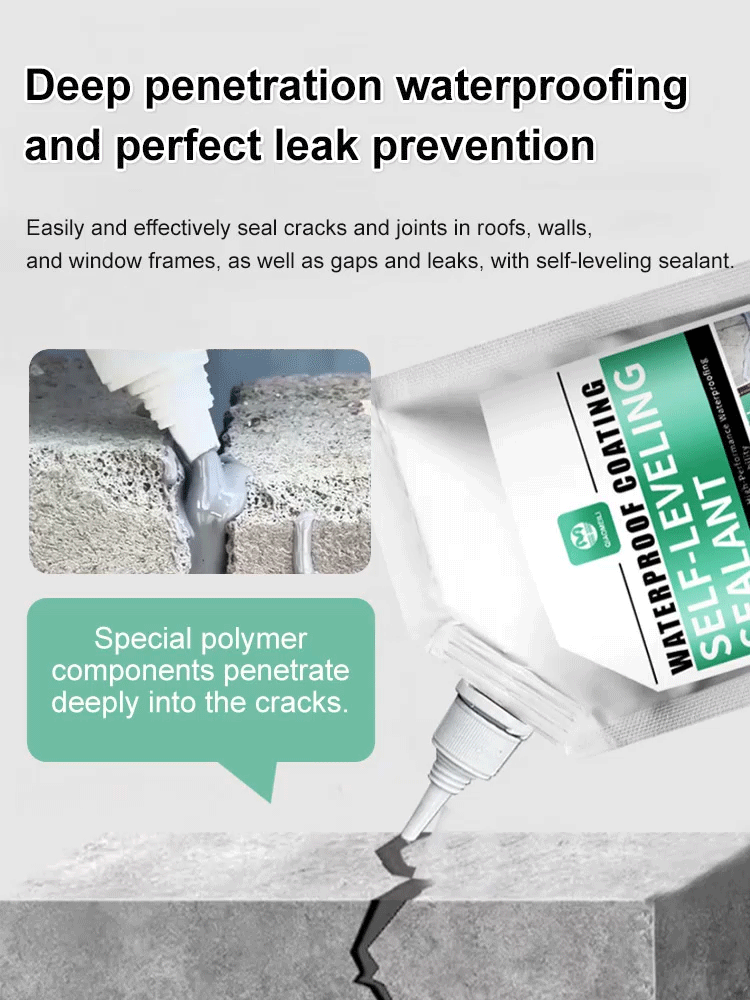 Specially developed to address various crack and leakage issues, this high-elasticity, fast-drying self-leveling sealant!