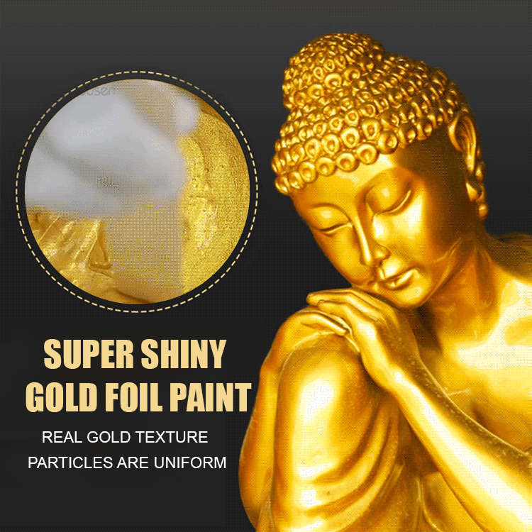 More dazzling than gold, this water-based polymer gold powder paint shines brilliantly and exudes luxury! 