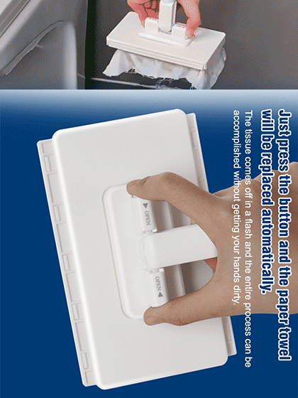 The automatic cloth-clamping mop saves you time and effort when cleaning, and keeps your hands clean!