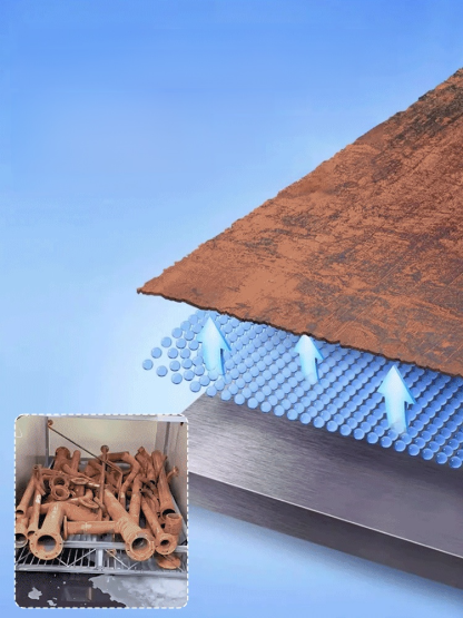 The ultra-strong steel rust remover and protector not only removes rust but also eliminates stains, restoring the metal's shine and brightness! 