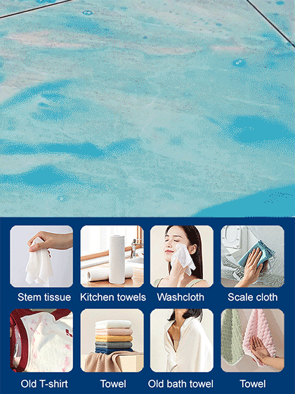 The automatic cloth-clamping mop saves you time and effort when cleaning, and keeps your hands clean!