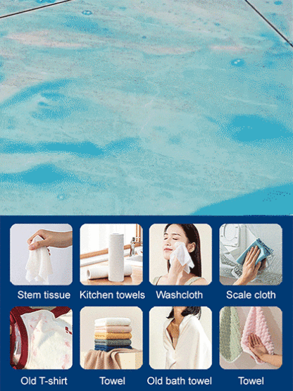 The automatic cloth-clamping mop saves you time and effort when cleaning, and keeps your hands clean!