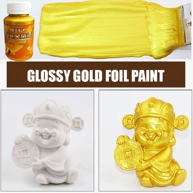 More dazzling than gold, this water-based polymer gold powder paint shines brilliantly and exudes luxury! 