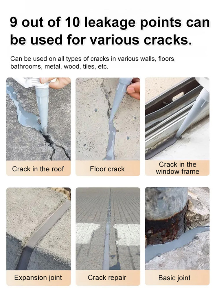 Specially developed to address various crack and leakage issues, this high-elasticity, fast-drying self-leveling sealant!