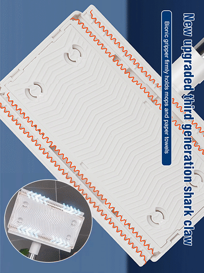 The automatic cloth-clamping mop saves you time and effort when cleaning, and keeps your hands clean!