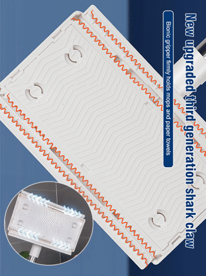 The automatic cloth-clamping mop saves you time and effort when cleaning, and keeps your hands clean!