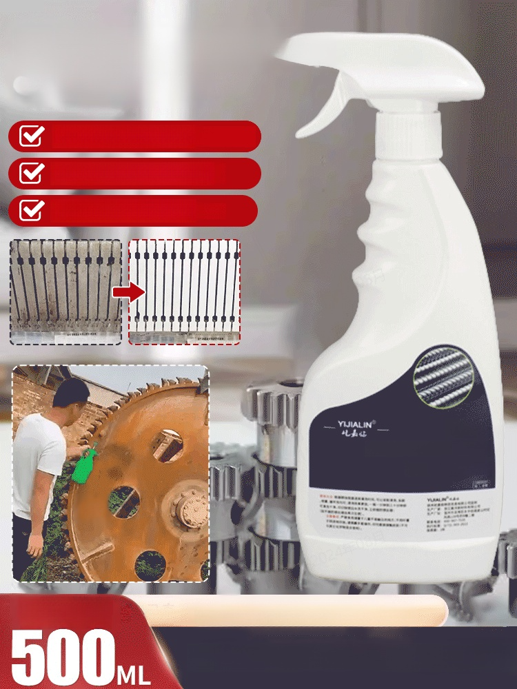 The ultra-strong steel rust remover and protector not only removes rust but also eliminates stains, restoring the metal's shine and brightness! 