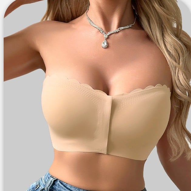 🔥BUY 1 GET 1 FREE(Add 2 Pcs To Cart)🔥Seamless Front Closure Strapless Bandeau Bra