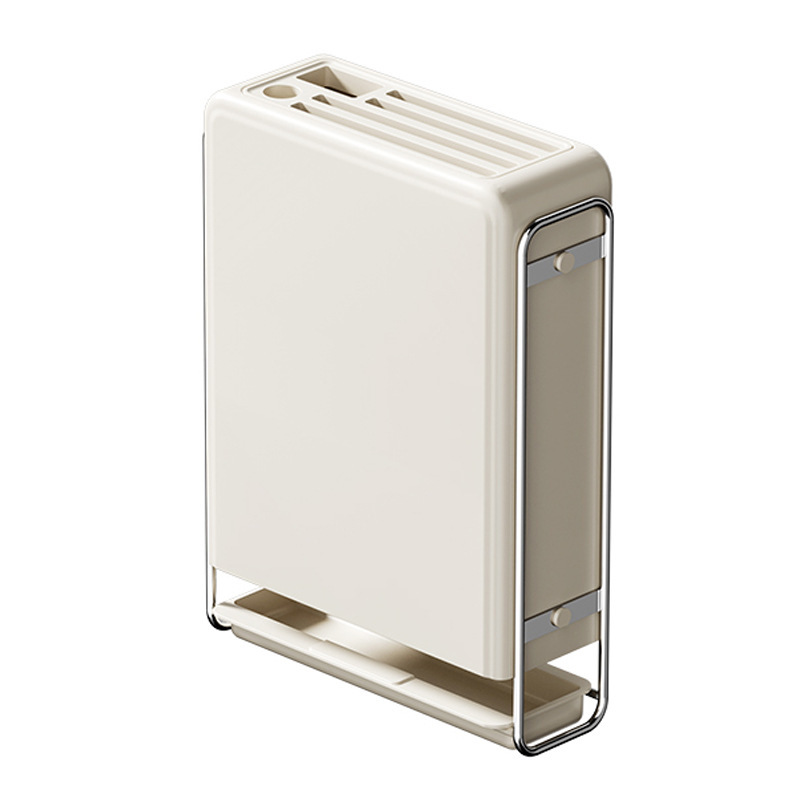 Wall-mounted kitchen storage rack without drilling holes