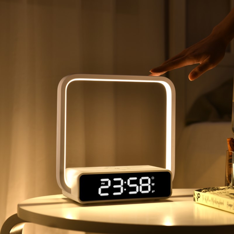 Wireless charging bedside LED desk lamp