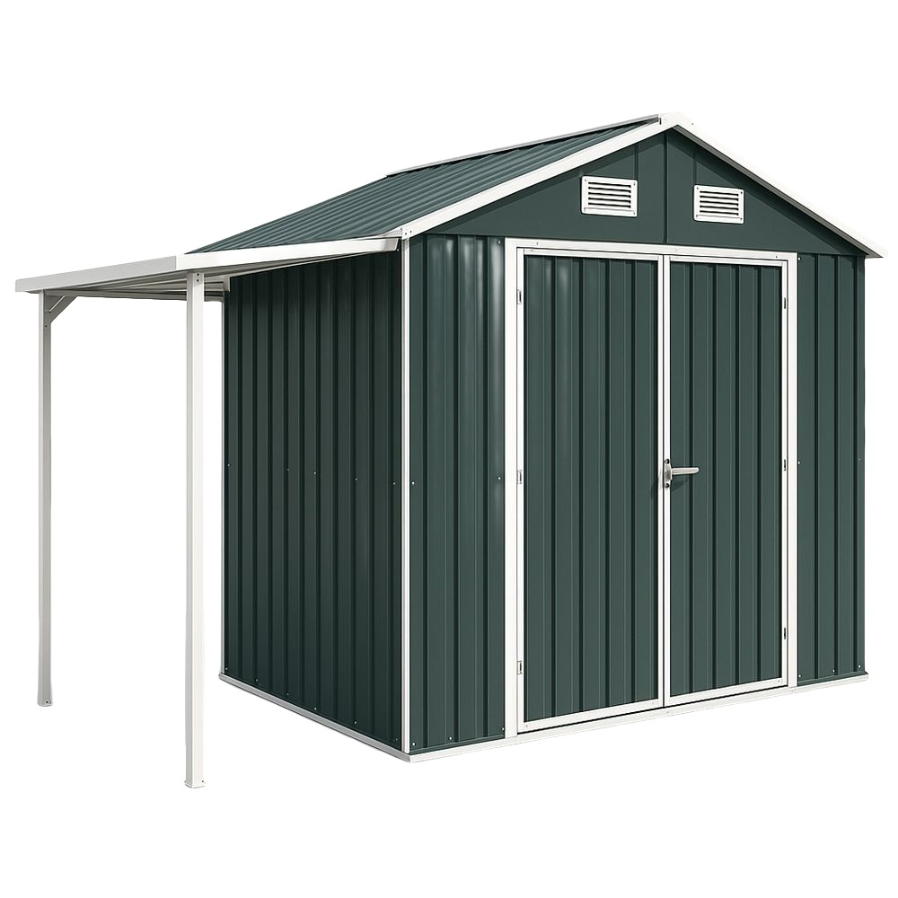 Abri Métallique 213x130x186 cm Acier Vert