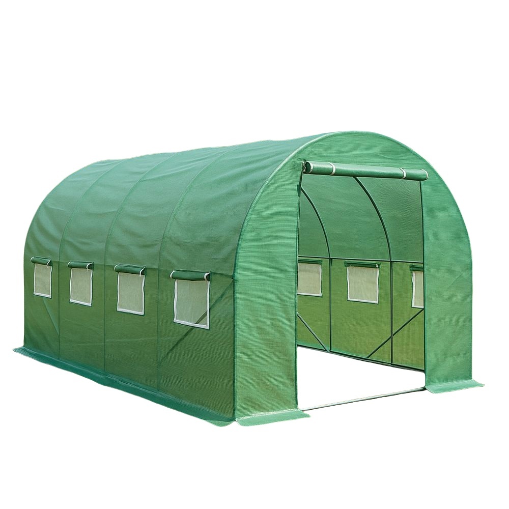 Serre Tunnel Polyéthylène Armature Acier Tubulaire 300x200x200 cm