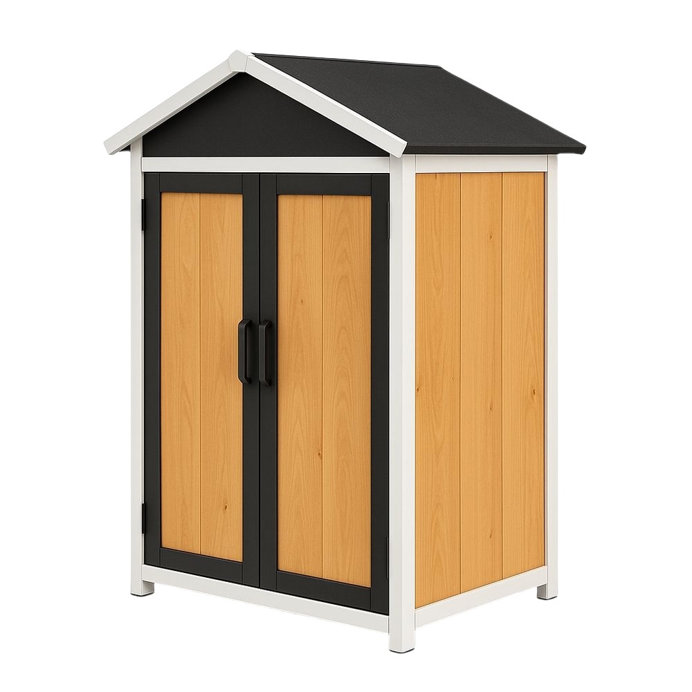 Abri de Jardin en Polypropylène/Bois 130x80x200 cm Rectangulaire