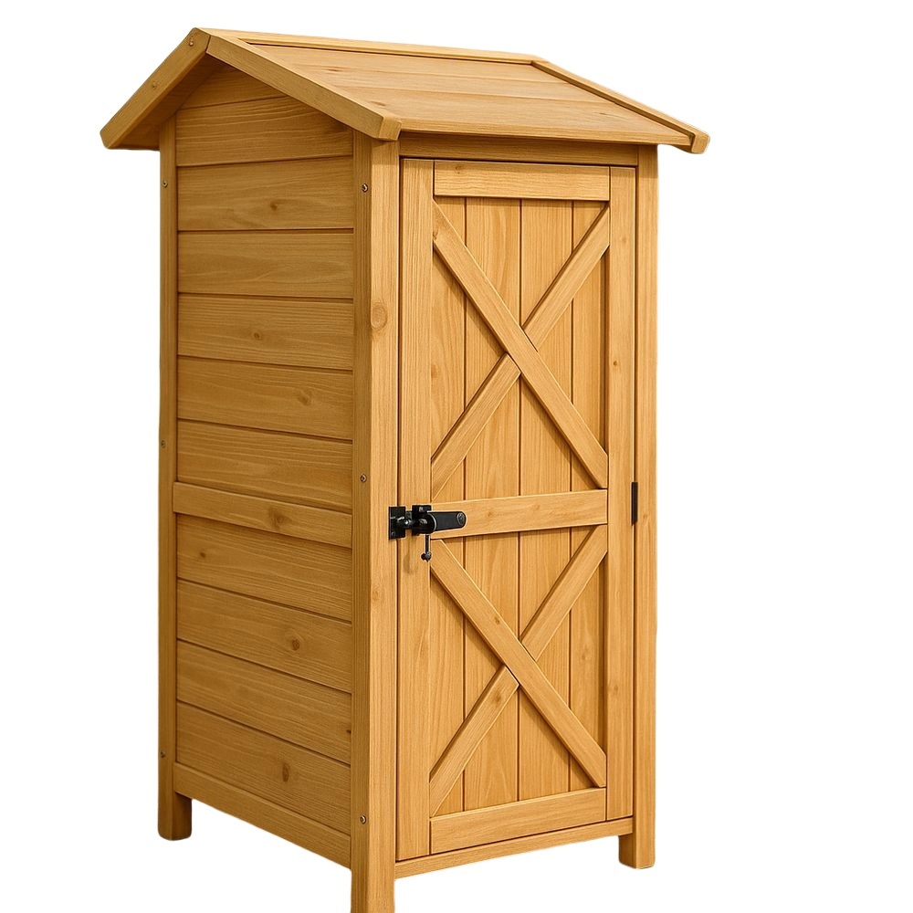 Armoire de rangement d’extérieur 75×55×160 cm en bois de cèdre naturel