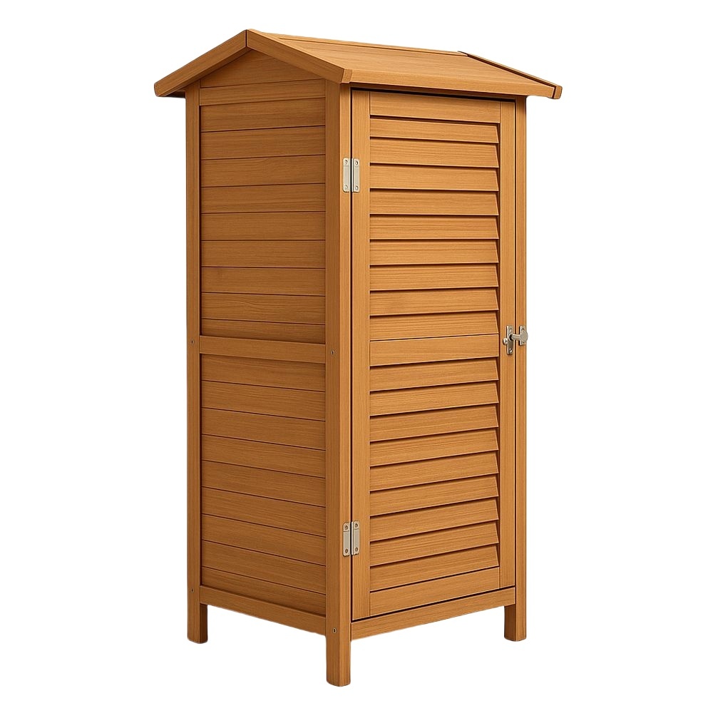 Armoire de Jardin 180cm Bois Composite Marron