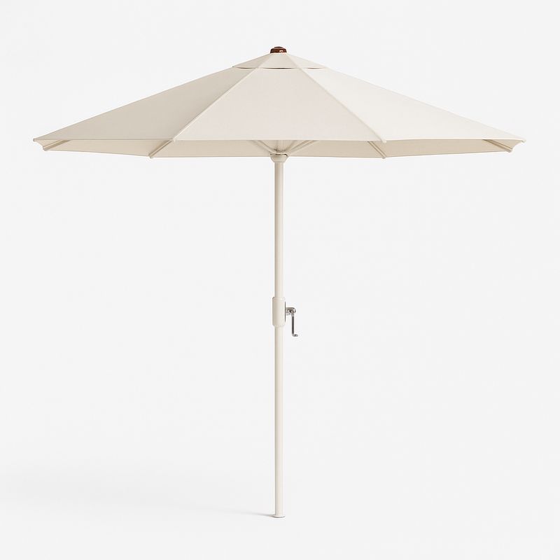 Parasol Rond 2.5m Polyester Aluminium Beige
