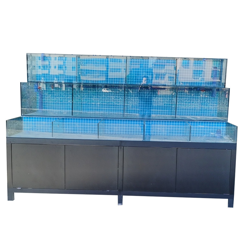 【Customized】 Glass crab breeding tank  cylindrical seafood pool   beautiful appearance
