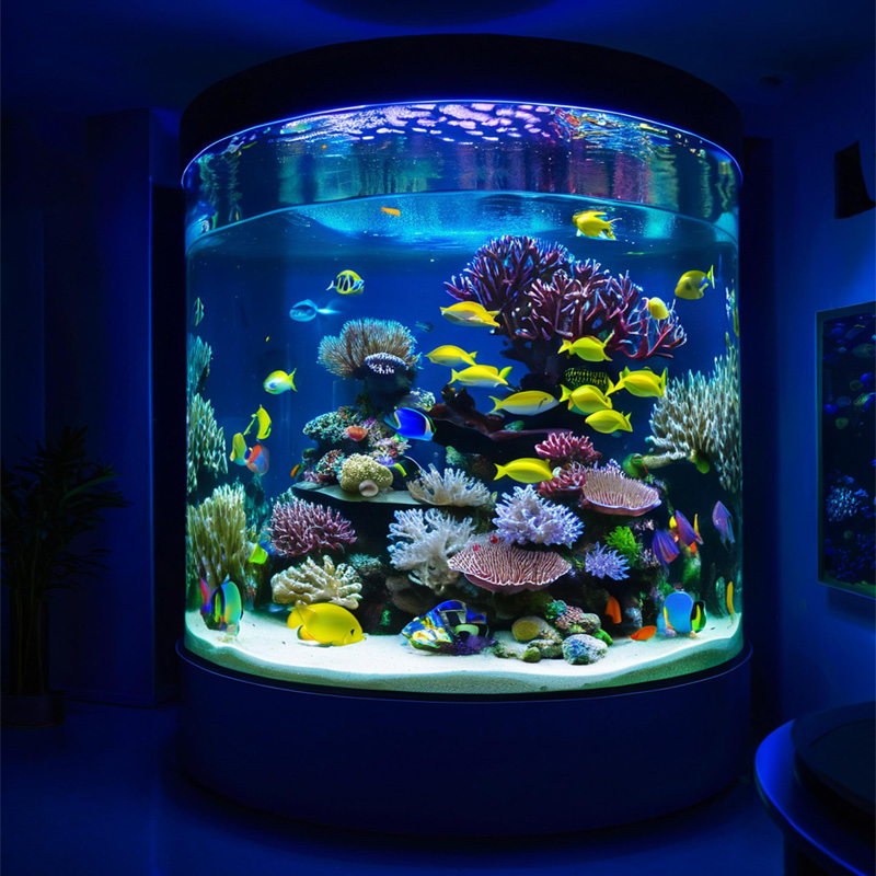 【Customized】acrylic ornamental saltwater fish tanks for villas, available in various sizes