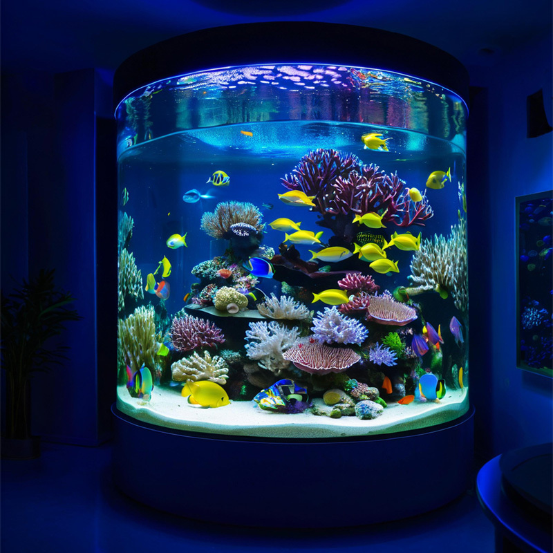 【Customized】acrylic ornamental saltwater fish tanks for villas, available in various sizes