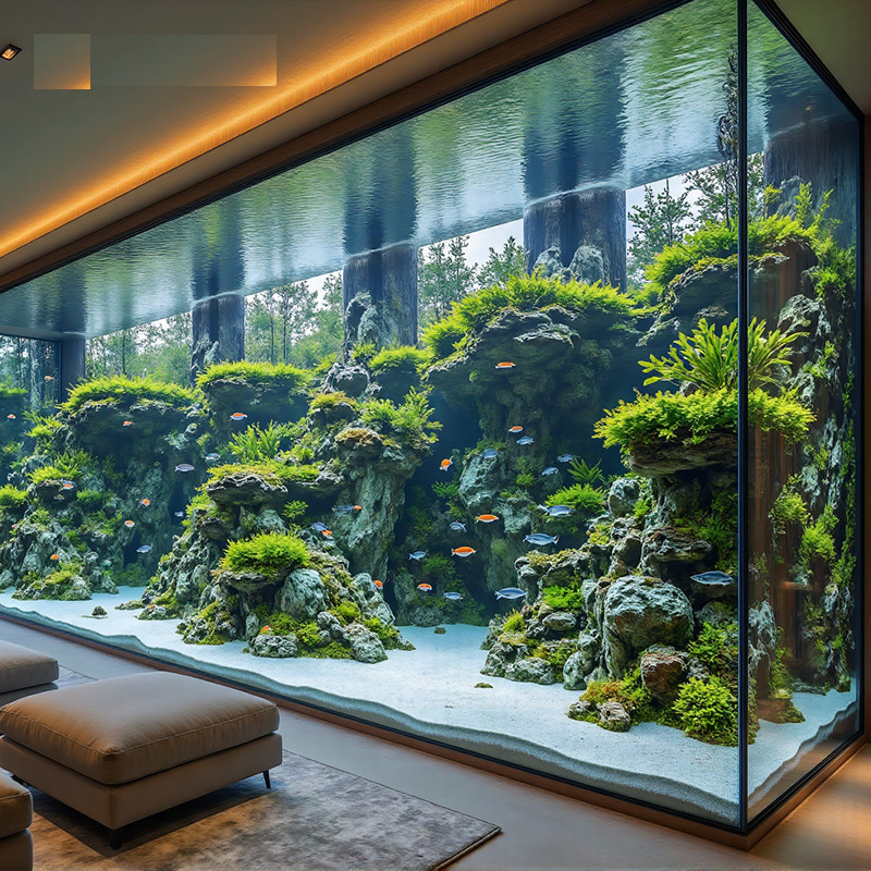 【Customized】 Acrylic Jellyfish Tank   Landscape Mermaid Show Aquarium