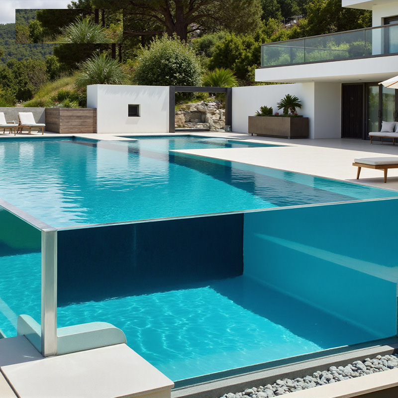 【Customized】 Infinity Acrylic Swimming Pool for Villas and Hotels - High Transparency