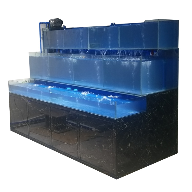 【Customized】 Glass crab breeding tank  cylindrical seafood pool   beautiful appearance