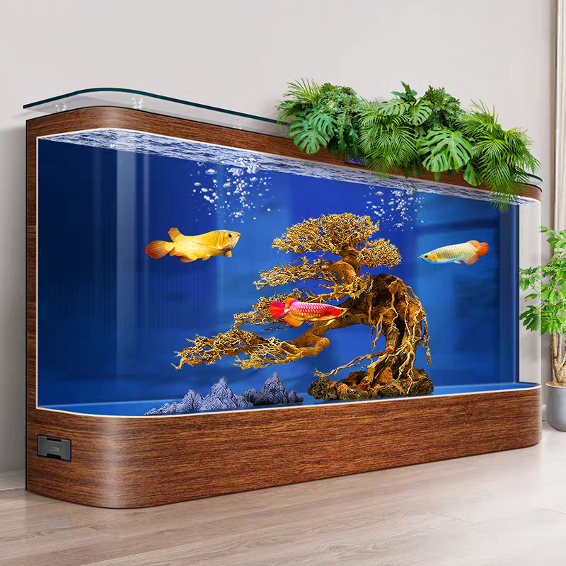 【Customized】Large bottom filtration system ultra-white aquarium suitable for hotels