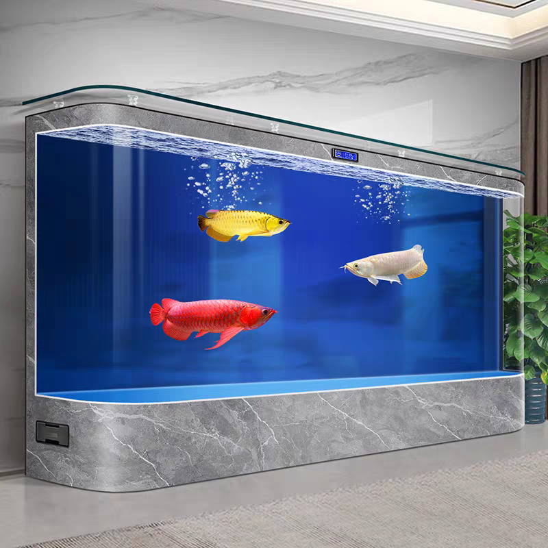 【Customized】Large bottom filtration system ultra-white aquarium suitable for hotels