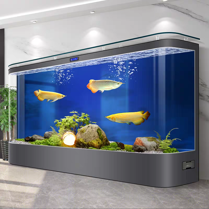 【Customized】Large bottom filtration system ultra-white aquarium suitable for hotels