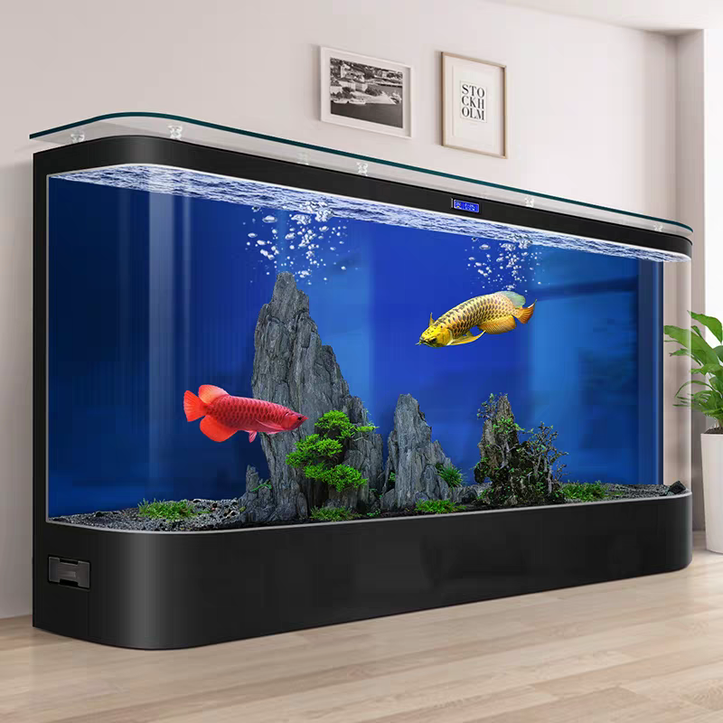 【Customized】Large bottom filtration system ultra-white aquarium suitable for hotels
