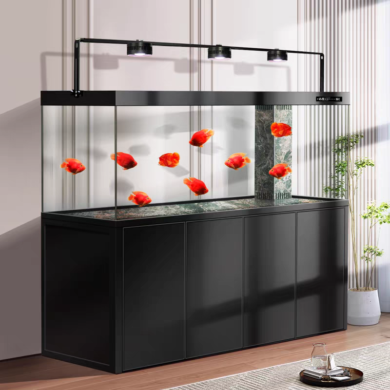 【Customized】High-end luxury gold and silver dragon fish tank bottom filtration system