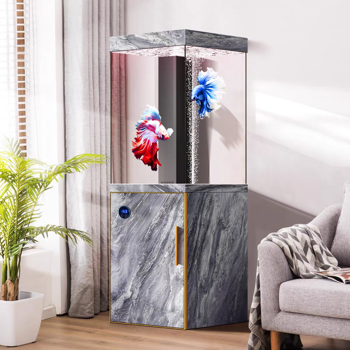 【Customized】 Commercial screen partition floor ecological aquarium