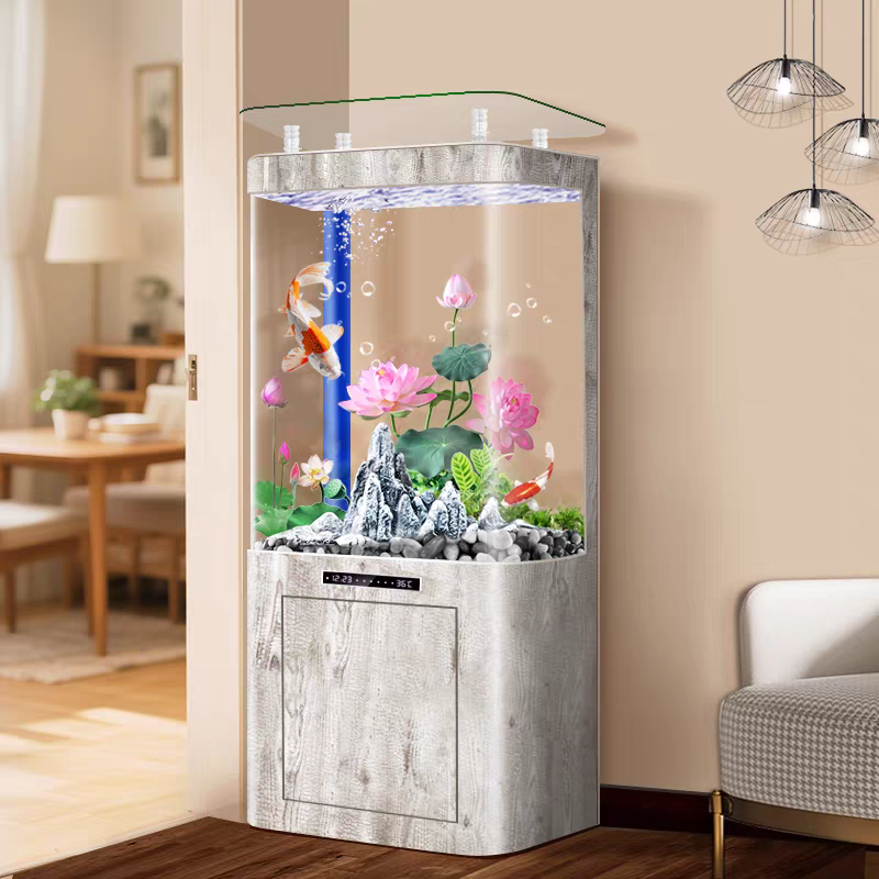 【Customized】Ultra-white glass ecological water-free aquarium with dry and wet separation