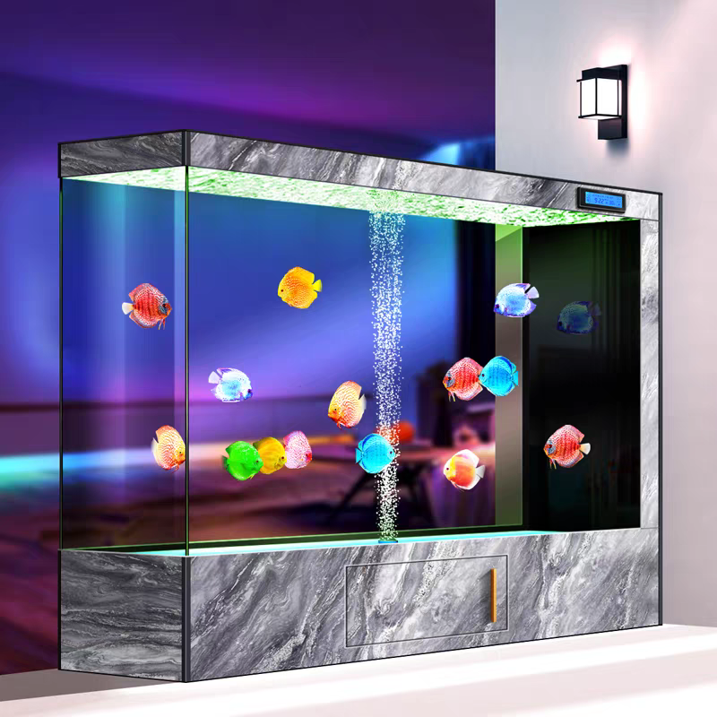 【Customized】 Porch screen partition ultra-white glass smart ecological aquarium