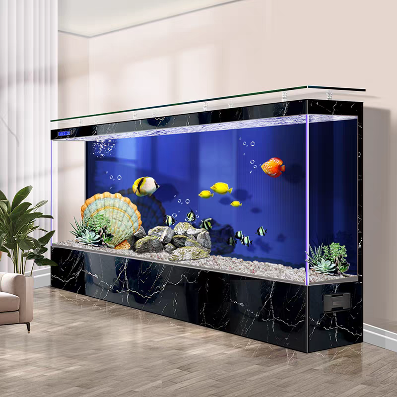 【Customized】 Household floor-standing ultra-clear glass aquarium, no water changes required for a long time