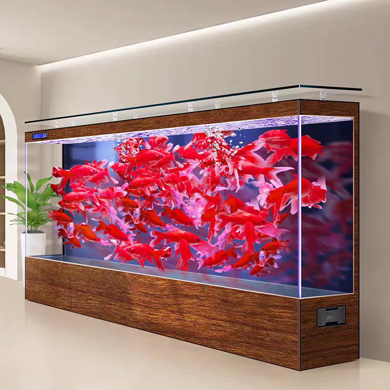 【Customized】 Household floor-standing ultra-clear glass aquarium, no water changes required for a long time