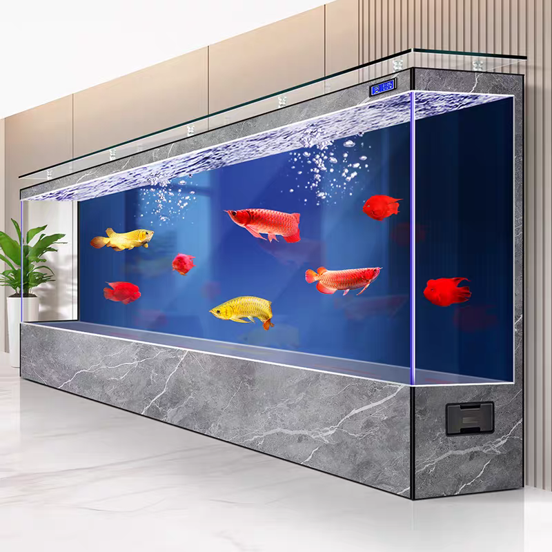 【Customized】 Household floor-standing ultra-clear glass aquarium, no water changes required for a long time