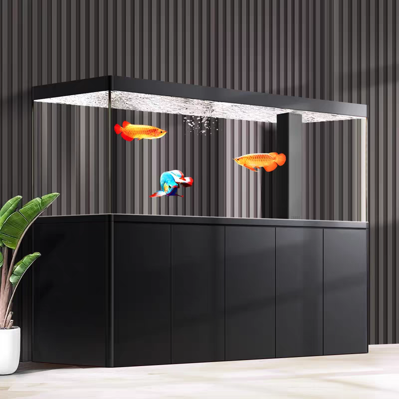 【Customized】 Aluminum alloy bottom cabinet for home fish tank with intelligent control and bottom filtration