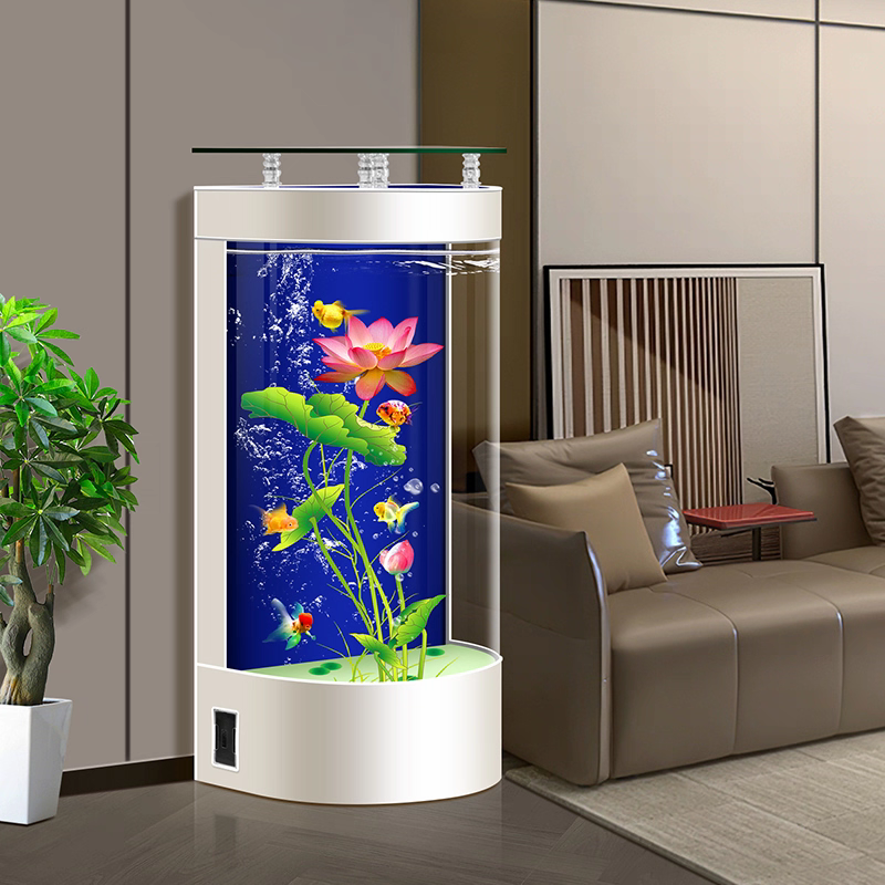 【Customized】Large Ultra-clear Glass Ecological Aquarium with Intelligent Control