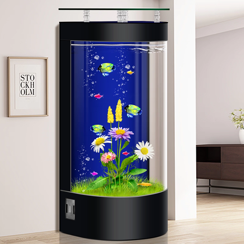 【Customized】Large Ultra-clear Glass Ecological Aquarium with Intelligent Control