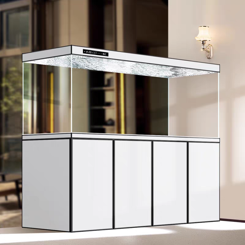 【Customized】Large ultra-clear glass aquarium with intelligent control and no water changes
