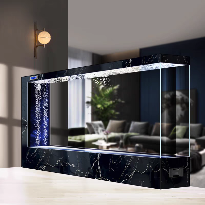 【Customized】Large ultra-clear glass landscape fish tank   easy to clean and maintain