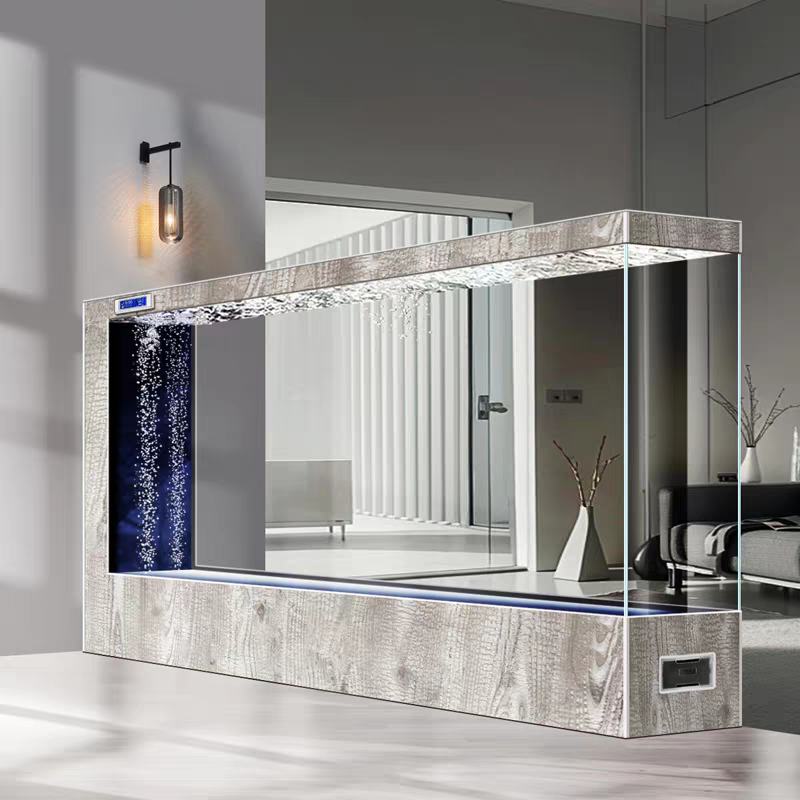 【Customized】Large ultra-clear glass landscape fish tank   easy to clean and maintain